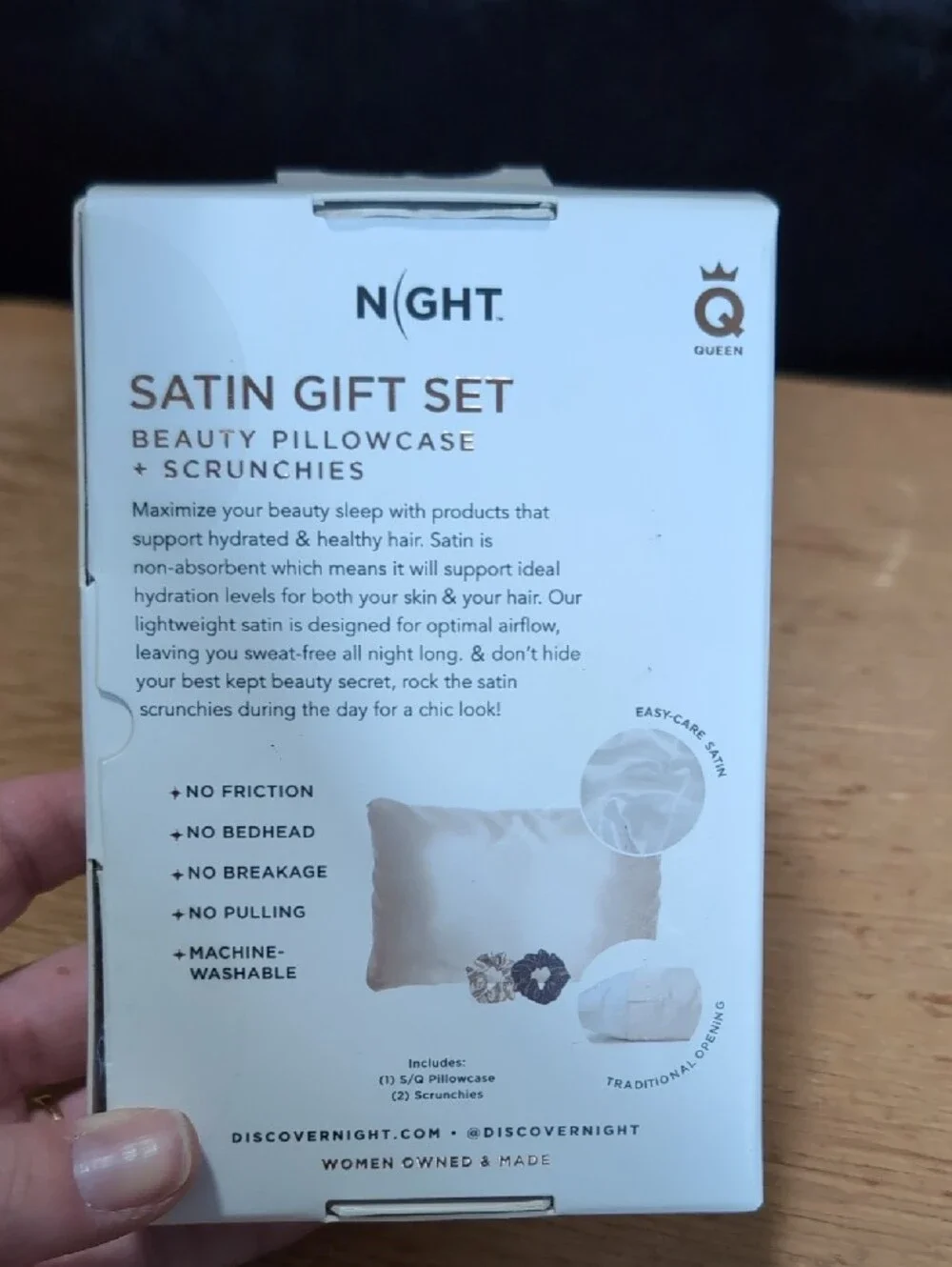 Satin Pillowcase & Scrunchie Gift Set - White